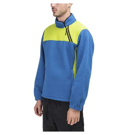 Stüssy Drift Diagonal Zip Pullover (Blau / Lime)