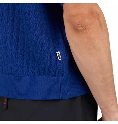 Obey Grant Quater Zip Sweater (Blau)