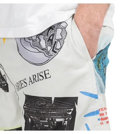 Aries Trasher Board Shorts (Weiß)