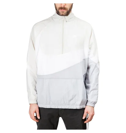 Nike Swoosh Woven Halfzip Jacket (Grau / Weiß / Beige)