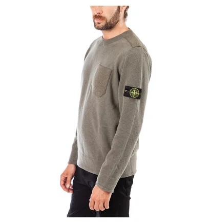 Stone Island Knitwear Sweat Shirt (Olive)