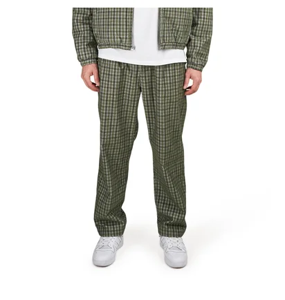 Obey Fubar Pleated Plaid Cord Pant (Grün / Grau)
