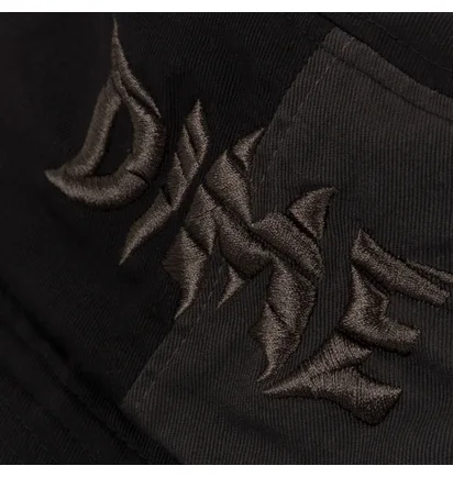 Dime Split Distressed Bucket Hat (Schwarz)