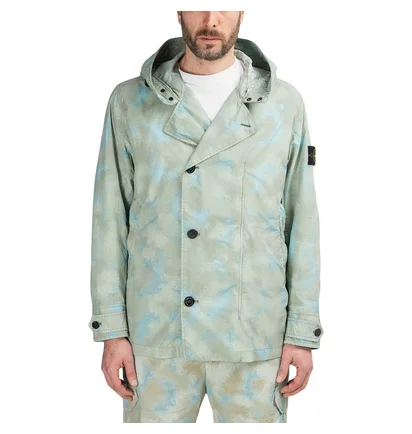 Stone Island Camo Dévoré Watro-TC Jacket (Beige / Grau)