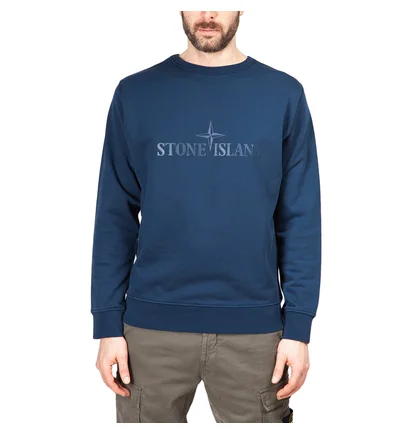 Stone Island Double Front Crewneck (Navy)