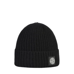 Stone Island Ribbed Beanie (Schwarz)