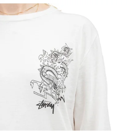 Stüssy WMNS Funky Tribe Dyed Longsleeve (Weiß)