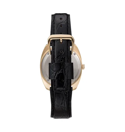 Timex Archive Q Timex 1975 Reissue Day-Date 38mm Leather Strap (Gold / Schwarz)