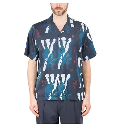 Carhartt WIP Tom Król Flowers Shirt (Blau)