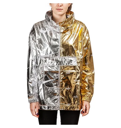 Nike WMNS NSW Metallic Jacket (Gold / Silber)