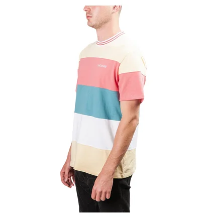 Aimé Leon Dore Striped Ribbed Collar Tee (Creme)