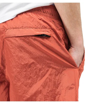 Stone Island Nylon Metal Patch Logo Swim Shorts (Orange)