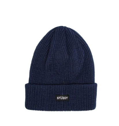 Stüssy Small Patch Watchcap Beanie (Navy)
