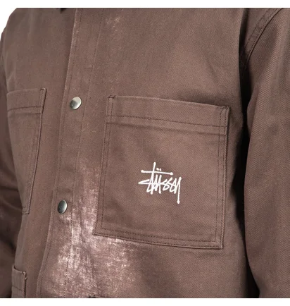 Stüssy Spotted Bleach Chore Jacket (Braun)