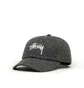 Stüssy Wool Check Big Stock Low Pro Cap (Dunkelgrau)