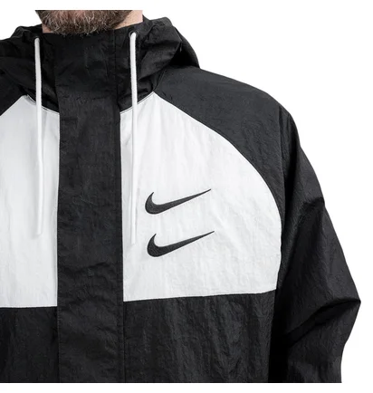 Nike Swoosh HD Woven Jacket (Schwarz / Weiß)