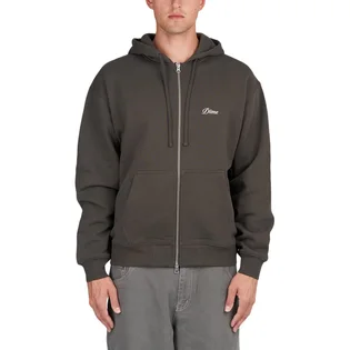 Dime Cursive Small Logo Zip Hoodie (Dunkelgrau)