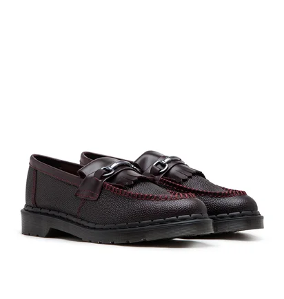 Dr. Martens Adrian Snaffle Pebble Grain Leather Kiltie Loafer (Dunkelrot)