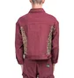 Brain Dead Leopard Contrast Trucker Jacket (Bordeaux)
