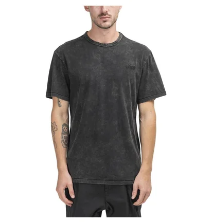 Chrystie NYC Acid Wash T-Shirt (Schwarz)