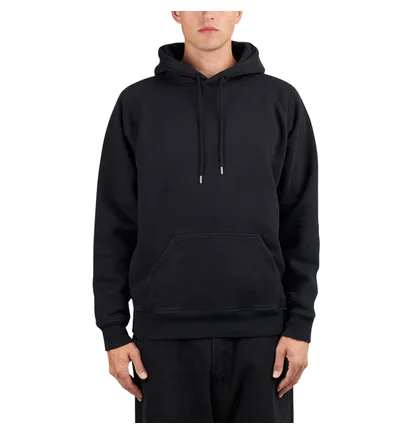 Pop Trading Company Logo Hooded Sweat (Schwarz / Weiss)