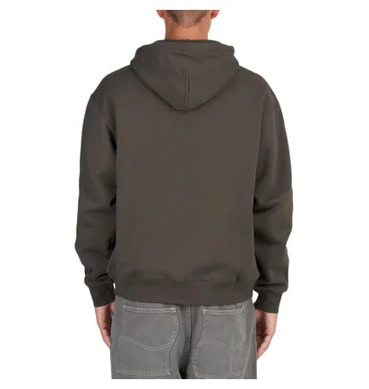 Dime Cursive Small Logo Zip Hoodie (Dunkelgrau)