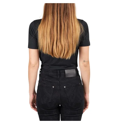 Nike W NSW ESSNTL TEE SLIM CRP (Schwarz)
