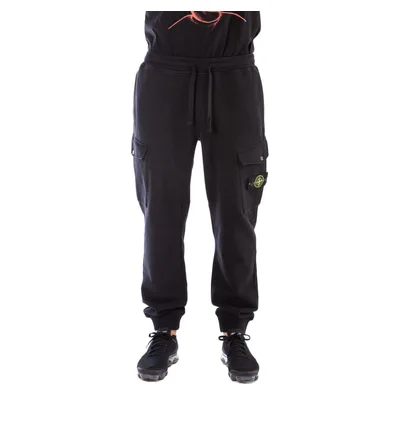 Stone Island Cargo Fleece Pants (Schwarz)