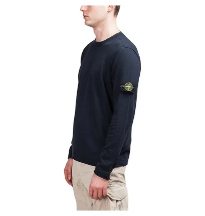 Stone Island Light Crewneck Knit Jumper (Navy)