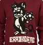 Brain Dead Meow Knit Sweater (Dunkelrot)