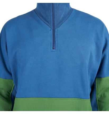 Brain Dead Sinister Screw Overlay Half Zip Fleece (Blau / Grün)