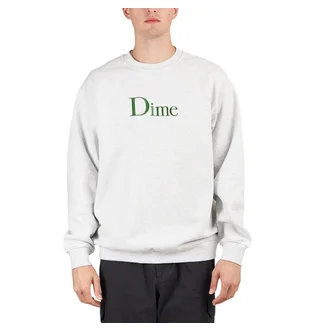 Dime Classic Embroidered Crewneck (Grau)