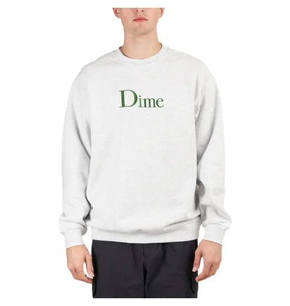 Dime Classic Embroidered Crewneck (Grau)