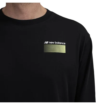 New Balance MT01537 BK Sport Style Optiks Long Sleeve Tee (Schwarz)