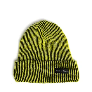 Raised by Wolves Vertical Stripe Watch Cap (Gelb / Schwarz)
