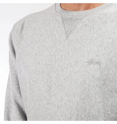 Stüssy Stock L/S Terry Crew (Grau)