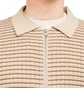 Stüssy Waffle Knit Longsleeve Zip Polo (Khaki)