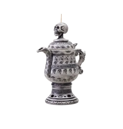 Neighborhood Ceramic Incense Chamber (Weiß / Schwarz)