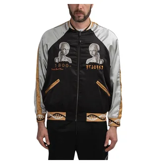 P.A.M. Team Work Reversible Satin Jacket (Schwarz / Grau)