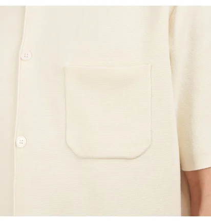Stüssy Perforated Swirl Knit Shirt (Beige)