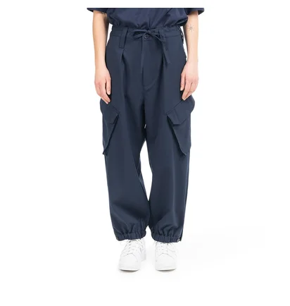 adidas Y-3 W Classic Refined Wool Stretch Cargo Pants (Navy)
