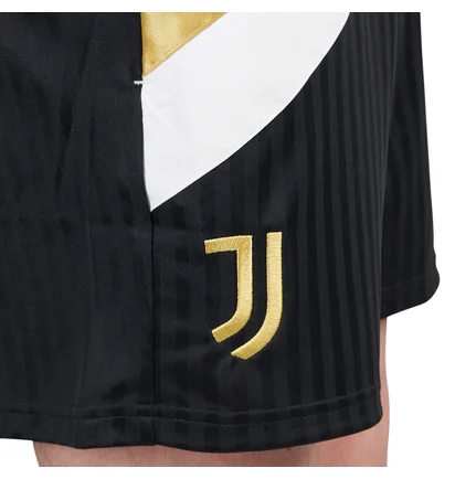 adidas Juventus Icon Shorts (Schwarz / Weiß / Gold)
