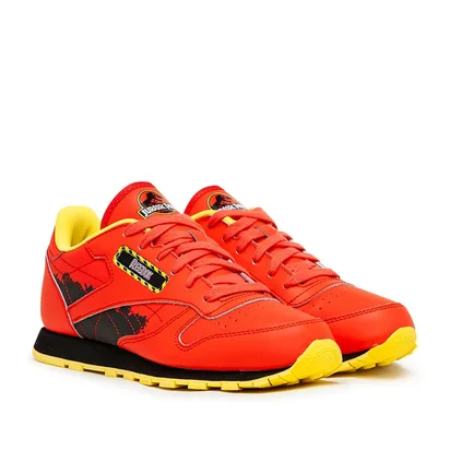 Reebok x Jurassic Park CL Leather (Rot / Gelb)