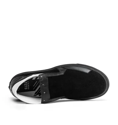 Stone Island Shadow Project Slip-On Mid Suede (Schwarz)