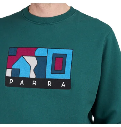 by Parra Blockhaus Crew Neck Sweatshirt (Grün)