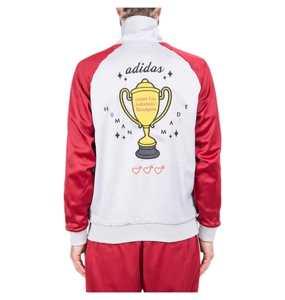 adidas x Human Made Firebird Track Jacket (Rot / Grau)