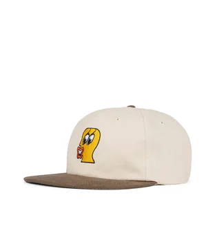 Brain Dead Duck Face 6 Panel Hat (Beige)