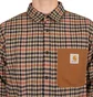 Carhartt WIP L/S Asher Shirt Check Leather (Braun / Orange)