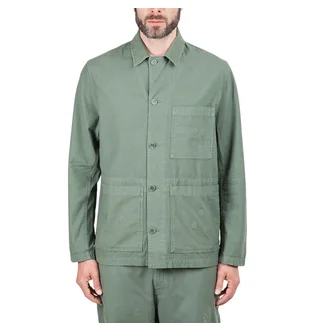 Norse Projects x Geoff McFetridge Mads Backsatin Shirt (Grüngrau)