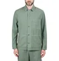 Norse Projects x Geoff McFetridge Mads Backsatin Shirt (Grüngrau)
